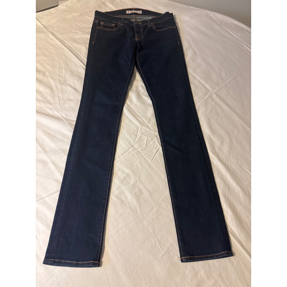 J Brand Skinny Jeans Womens 27 Dark Blue Low Rise Denim Pants